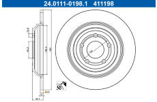 Brzdový kotouč ATE 24.0111-0198.1