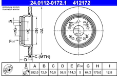 Brzdový kotouč ATE 24.0112-0172.1