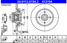Brzdový kotouč ATE ATE 24.0112-0194.2
