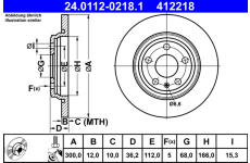 Brzdový kotouč ATE 24.0112-0218.1