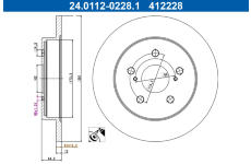Brzdový kotouč ATE 24.0112-0228.1