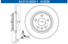 Brzdový kotúč ATE 24.0112-0229.1