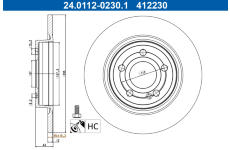 Brzdový kotouč ATE 24.0112-0230.1