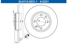 Brzdový kotouč ATE 24.0112-0231.1