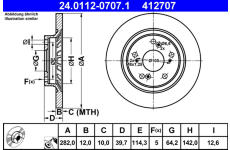 Brzdový kotouč ATE 24.0112-0707.1