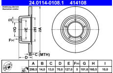 Brzdový kotouč ATE 24.0114-0108.1