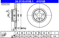 Brzdový kotouč ATE 24.0115-0108.1