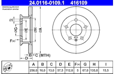 Brzdový kotouč ATE 24.0116-0109.1