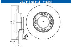Brzdový kotúč ATE 24.0116-0141.1
