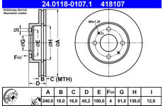 Brzdový kotouč ATE 24.0118-0107.1