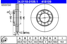 Brzdový kotouč ATE 24.0118-0109.1