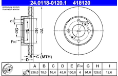 Brzdový kotouč ATE 24.0118-0120.1