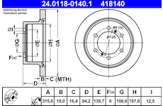 Brzdový kotouč ATE 24.0118-0140.1