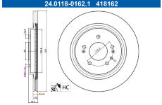 Brzdový kotouč ATE 24.0118-0162.1