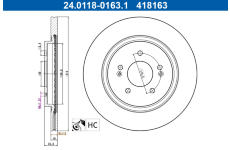 Brzdový kotouč ATE 24.0118-0163.1