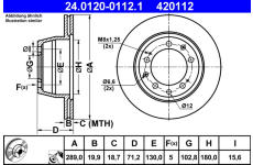 Brzdový kotouč ATE 24.0120-0112.1