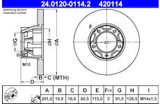 Brzdový kotouč ATE 24.0120-0114.2