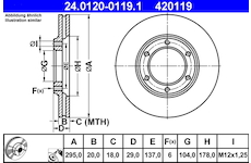 Brzdový kotouč ATE 24.0120-0119.1