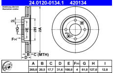 Brzdový kotouč ATE 24.0120-0134.1