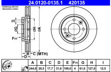 Brzdový kotouč ATE 24.0120-0135.1