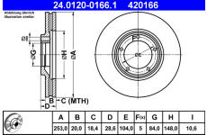 Brzdový kotouč ATE 24.0120-0166.1