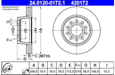 Brzdový kotouč ATE 24.0120-0172.1