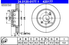 Brzdový kotouč ATE 24.0120-0177.1