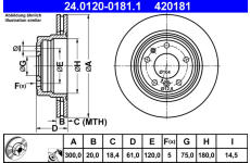 Brzdový kotouč ATE 24.0120-0181.1