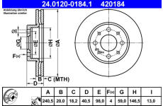 Brzdový kotouč ATE 24.0120-0184.1