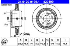 Brzdový kotúč ATE 24.0120-0199.1