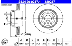 Brzdový kotouč ATE 24.0120-0217.1