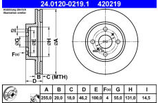 Brzdový kotouč ATE 24.0120-0219.1