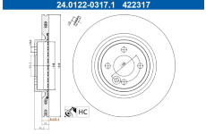 Brzdový kotouč ATE 24.0122-0317.1