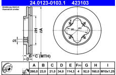 Brzdový kotouč ATE 24.0123-0103.1