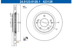 Brzdový kotouč ATE 24.0123-0128.1