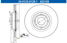 Brzdový kotúč ATE 24.0123-0129.1