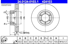 Brzdový kotouč ATE 24.0124-0103.1