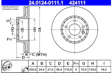 Brzdový kotouč ATE 24.0124-0111.1