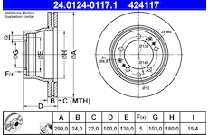 Brzdový kotouč ATE 24.0124-0117.1