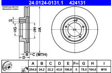 Brzdový kotouč ATE 24.0124-0131.1