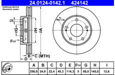 Brzdový kotouč ATE 24.0124-0142.1