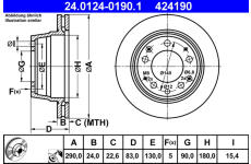 Brzdový kotouč ATE 24.0124-0190.1