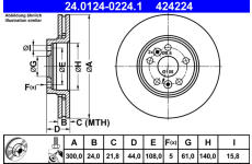 Brzdový kotouč ATE 24.0124-0224.1
