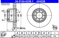 Brzdový kotouč ATE 24.0124-0228.1