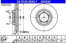 Brzdový kotouč ATE 24.0124-0243.1