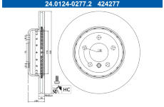 Brzdový kotúč ATE 24.0124-0277.2