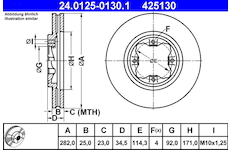 Brzdový kotouč ATE 24.0125-0130.1