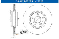 Brzdový kotouč ATE 24.0125-0225.1