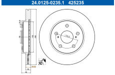 Brzdový kotúč ATE 24.0125-0235.1
