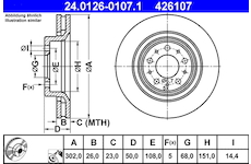 Brzdový kotouč ATE 24.0126-0107.1